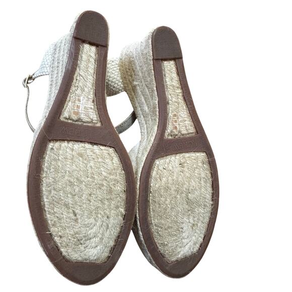 J Crew wedge heel espadrilles ankle strap high heels casual beachy heeled shoes - Picture 3 of 10